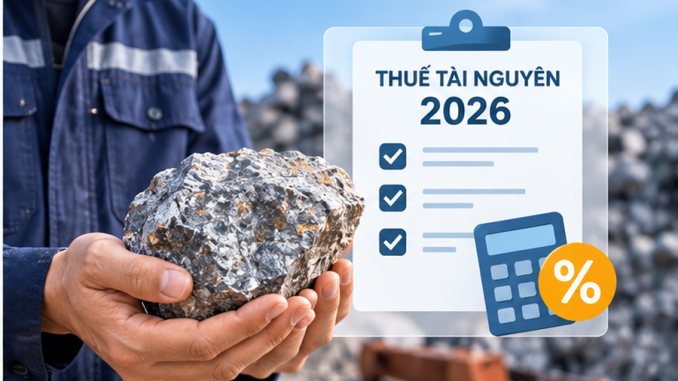 Quy định thuế tài nguyên với hộ kinh doanh